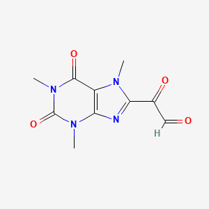 molecular formula C10H10N4O4 B1220346 1,3,7-Trimethylxanthin-6-ylglyoxal CAS No. 67162-81-6