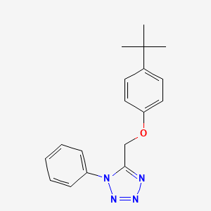 molecular formula C18H20N4O B12203484 5-[(4-tert-butylphenoxy)methyl]-1-phenyl-1H-tetrazole 