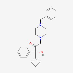molecular formula C24H30N2O2 B1220349 3-(4-Benzylpiperazinyl)-1-cyclobutyl-1-hydroxy-1-phenyl-2-propanone CAS No. 146561-59-3