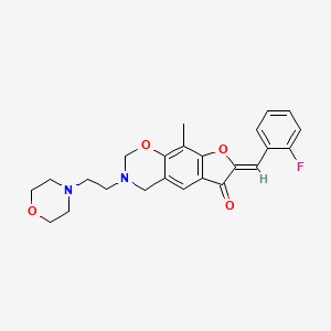 (7Z)-7-(2-fluorobenzylidene)-9-methyl-3-[2-(morpholin-4-yl)ethyl]-3,4-dihydro-2H-furo[3,2-g][1,3]benzoxazin-6(7H)-one