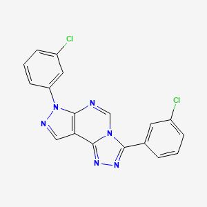 5,10-Bis(3-chlorophenyl)-3,4,6,8,10,11-hexaazatricyclo[7.3.0.0^{2,6}]dodeca-1(9),2,4,7,11-pentaene