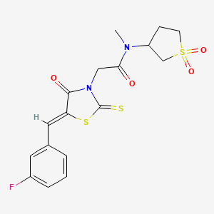 N-(1,1-dioxidotetrahydrothiophen-3-yl)-2-[(5Z)-5-(3-fluorobenzylidene)-4-oxo-2-thioxo-1,3-thiazolidin-3-yl]-N-methylacetamide