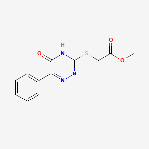 Methyl 2-(5-hydroxy-6-phenyl-1,2,4-triazin-3-ylthio)acetate