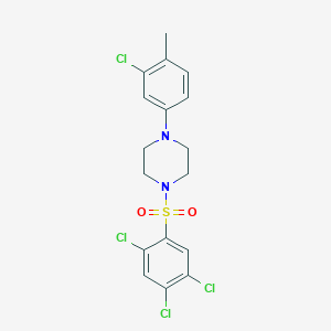 1-(3-Chloro-4-methylphenyl)-4-(2,4,5-trichlorobenzenesulfonyl)piperazine