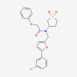 N-((5-(3-chlorophenyl)furan-2-yl)methyl)-N-(1,1-dioxidotetrahydrothiophen-3-yl)-2-phenoxyacetamide