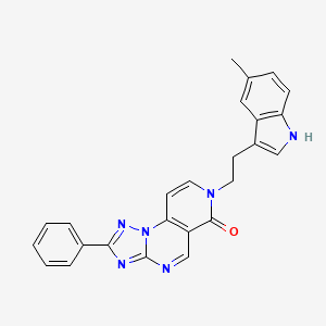 7-[2-(5-Methylindol-3-yl)ethyl]-2-phenyl-7,10-dihydropyridino[3,4-e]1,2,4-tria zolo[1,5-a]pyrimidin-6-one