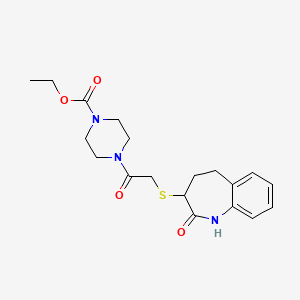 ethyl 4-{[(2-hydroxy-4,5-dihydro-3H-1-benzazepin-3-yl)sulfanyl]acetyl}piperazine-1-carboxylate