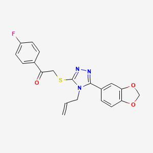 2-(4-Allyl-5-benzo[1,3]dioxol-5-yl-4H-[1,2,4]triazol-3-ylsulfanyl)-1-(4-fluoro-phenyl)-ethanone