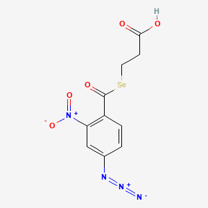 molecular formula C10H8N4O5Se B1220361 3-(4-Azido-2-nitrobenzoylseleno)propionic acid CAS No. 78579-48-3