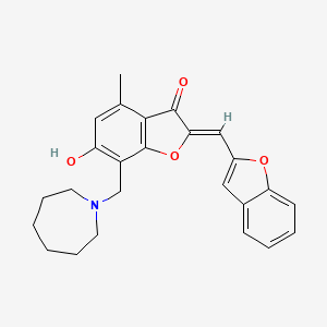 (2Z)-7-(azepan-1-ylmethyl)-2-(1-benzofuran-2-ylmethylidene)-6-hydroxy-4-methyl-1-benzofuran-3(2H)-one