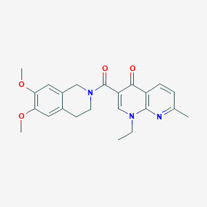 3-{[6,7-dimethoxy-3,4-dihydro-2(1H)-isoquinolinyl]carbonyl}-1-ethyl-7-methyl[1,8]naphthyridin-4(1H)-one