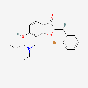 (2Z)-2-(2-bromobenzylidene)-7-[(dipropylamino)methyl]-6-hydroxy-1-benzofuran-3(2H)-one