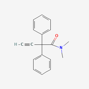 molecular formula C18H17NO B1220364 3,3-Diphenyl-3-dimethylcarbamoyl-1-propyne CAS No. 56767-15-8