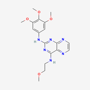 N4-(2-methoxyethyl)-N2-(3,4,5-trimethoxyphenyl)pteridine-2,4-diamine