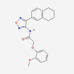 2-(2-methoxyphenoxy)-N-[4-(5,6,7,8-tetrahydronaphthalen-2-yl)-1,2,5-oxadiazol-3-yl]acetamide