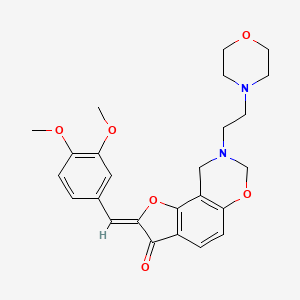 (2Z)-2-(3,4-dimethoxybenzylidene)-8-[2-(morpholin-4-yl)ethyl]-8,9-dihydro-7H-furo[2,3-f][1,3]benzoxazin-3(2H)-one