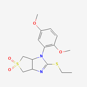 1-(2,5-dimethoxyphenyl)-2-(ethylsulfanyl)-3a,4,6,6a-tetrahydro-1H-thieno[3,4-d]imidazole 5,5-dioxide