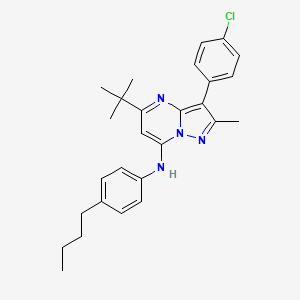 molecular formula C27H31ClN4 B12203709 5-tert-butyl-N-(4-butylphenyl)-3-(4-chlorophenyl)-2-methylpyrazolo[1,5-a]pyrimidin-7-amine 