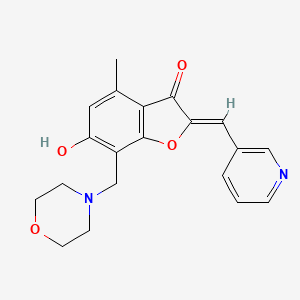 (2Z)-6-hydroxy-4-methyl-7-(morpholin-4-ylmethyl)-2-(pyridin-3-ylmethylidene)-1-benzofuran-3(2H)-one