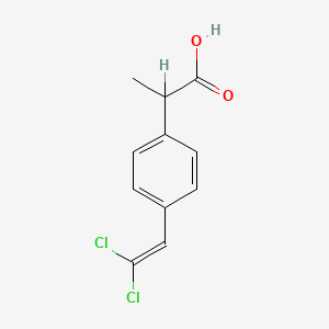 molecular formula C11H10Cl2O2 B1220374 2-(4-(2,2-Dichlorovinyl)phenyl)propionic acid CAS No. 96028-18-1