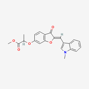 methyl 2-({(2Z)-2-[(1-methyl-1H-indol-3-yl)methylidene]-3-oxo-2,3-dihydro-1-benzofuran-6-yl}oxy)propanoate