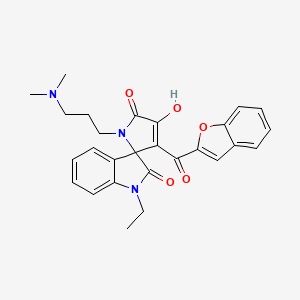 3'-(1-benzofuran-2-ylcarbonyl)-1'-[3-(dimethylamino)propyl]-1-ethyl-4'-hydroxyspiro[indole-3,2'-pyrrole]-2,5'(1H,1'H)-dione