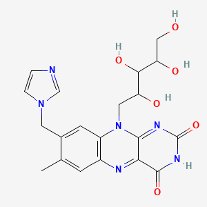 molecular formula C20H22N6O6 B1220377 8alpha-N-Imidazolylriboflavin CAS No. 97219-10-8