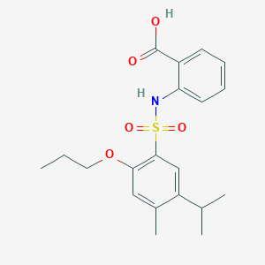 2-({[4-Methyl-5-(methylethyl)-2-propoxyphenyl]sulfonyl}amino)benzoic acid