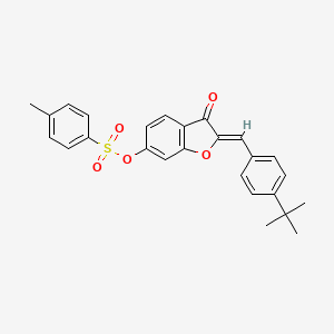 (2Z)-2-(4-tert-butylbenzylidene)-3-oxo-2,3-dihydro-1-benzofuran-6-yl 4-methylbenzenesulfonate