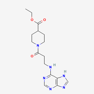 ethyl 1-[N-(7H-purin-6-yl)-beta-alanyl]piperidine-4-carboxylate