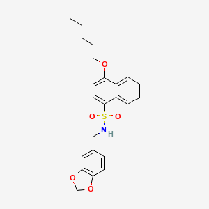 N-[(2H-1,3-benzodioxol-5-yl)methyl]-4-(pentyloxy)naphthalene-1-sulfonamide