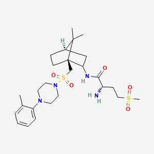 molecular formula C26H42N4O5S2 B1220391 L-368,899 (unspecified endo/exo stereochemistry) 