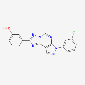 molecular formula C18H11ClN6O B12203917 3-[7-(3-chlorophenyl)-7H-pyrazolo[4,3-e][1,2,4]triazolo[1,5-c]pyrimidin-2-yl]phenol 