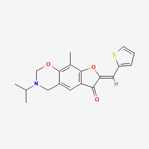 (7Z)-9-methyl-3-(propan-2-yl)-7-(thiophen-2-ylmethylidene)-3,4-dihydro-2H-furo[3,2-g][1,3]benzoxazin-6(7H)-one