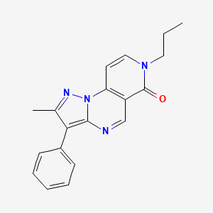 molecular formula C19H18N4O B12203951 2-methyl-3-phenyl-7-propylpyrazolo[1,5-a]pyrido[3,4-e]pyrimidin-6(7H)-one 