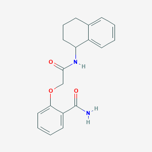 molecular formula C19H20N2O3 B12203955 2-{[(1,2,3,4-Tetrahydronaphthalen-1-yl)carbamoyl]methoxy}benzamide 