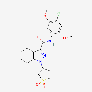 N-(4-chloro-2,5-dimethoxyphenyl)-1-(1,1-dioxidotetrahydrothiophen-3-yl)-4,5,6,7-tetrahydro-1H-indazole-3-carboxamide