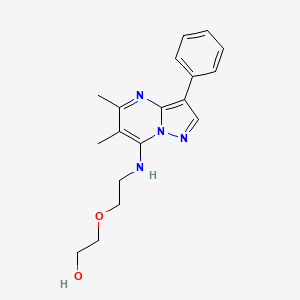 2-{2-[(5,6-Dimethyl-3-phenylpyrazolo[1,5-a]pyrimidin-7-yl)amino]ethoxy}ethanol