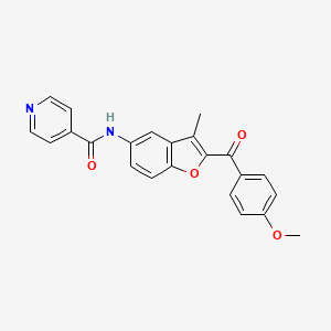 N-[2-(4-methoxybenzoyl)-3-methyl-1-benzofuran-5-yl]isonicotinamide