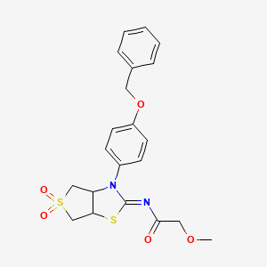 (Z)-N-(3-(4-(benzyloxy)phenyl)-5,5-dioxidotetrahydrothieno[3,4-d]thiazol-2(3H)-ylidene)-2-methoxyacetamide