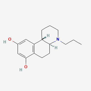 molecular formula C16H23NO2 B1220401 trans-N-Propyl-7,9-dihydroxyoctahydrobenzo(f)quinoline CAS No. 87657-30-5