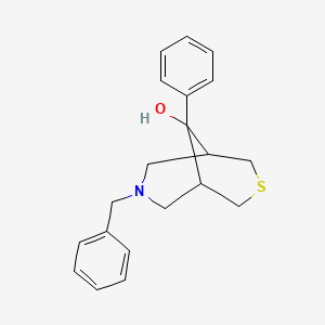 molecular formula C20H23NOS B1220403 7-Benzyl-9-phenyl-3-thia-7-azabicyclo(3.3.1)nonan-9-ol CAS No. 89398-08-3