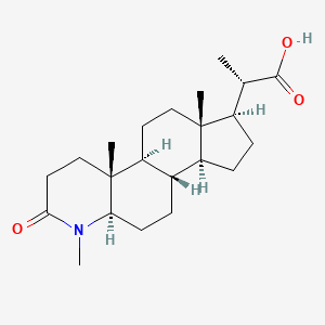 molecular formula C22H35NO3 B1220405 4-Methyl-4-aza-3-oxopregnane-20-carboxylate CAS No. 92472-61-2