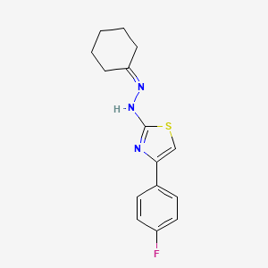 molecular formula C15H16FN3S B12204071 2-(2-Cyclohexylidenehydrazinyl)-4-(4-fluorophenyl)thiazole 