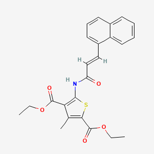 diethyl 3-methyl-5-{[(2E)-3-(naphthalen-1-yl)prop-2-enoyl]amino}thiophene-2,4-dicarboxylate