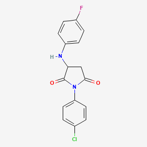 1-(4-Chlorophenyl)-3-[(4-fluorophenyl)amino]pyrrolidine-2,5-dione