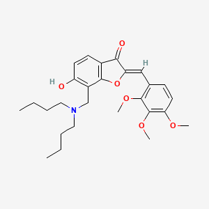 (2Z)-7-[(dibutylamino)methyl]-6-hydroxy-2-(2,3,4-trimethoxybenzylidene)-1-benzofuran-3(2H)-one