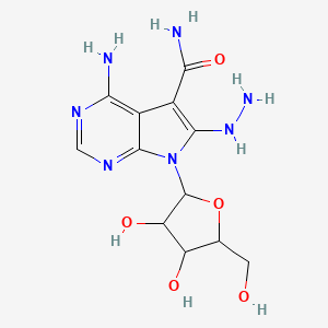 molecular formula C12H17N7O5 B1220410 SMA-491 (free base of NSC D742838) 