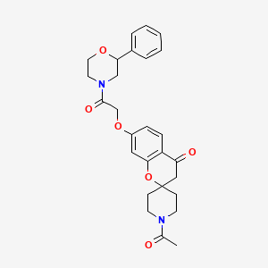 1'-acetyl-7-[2-oxo-2-(2-phenylmorpholin-4-yl)ethoxy]spiro[chromene-2,4'-piperidin]-4(3H)-one