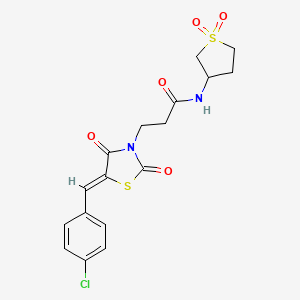 3-[(5Z)-5-(4-chlorobenzylidene)-2,4-dioxo-1,3-thiazolidin-3-yl]-N-(1,1-dioxidotetrahydrothiophen-3-yl)propanamide